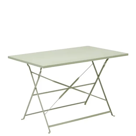 BOXED IBIZA 4-SEATER DINING SET - GREEN (JUST TABLE, MISSING CHAIRS) - COLLECTION ONLY