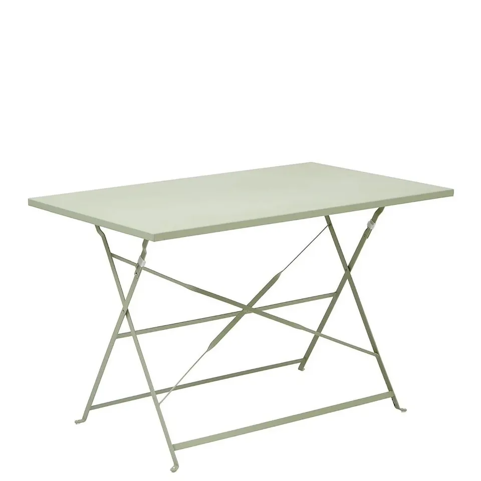 BOXED IBIZA 4-SEATER DINING SET - GREEN (JUST TABLE, MISSING CHAIRS) - COLLECTION ONLY