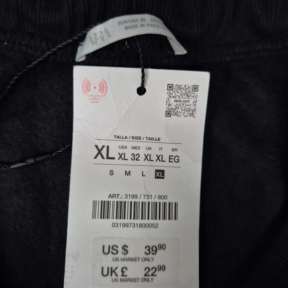 ZARA Black Joggers - Size XL (US 32) Made in Pakistan