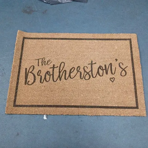 PERSONALISED DOORMAT – THE BROTHERSTON'S WELCOME MAT