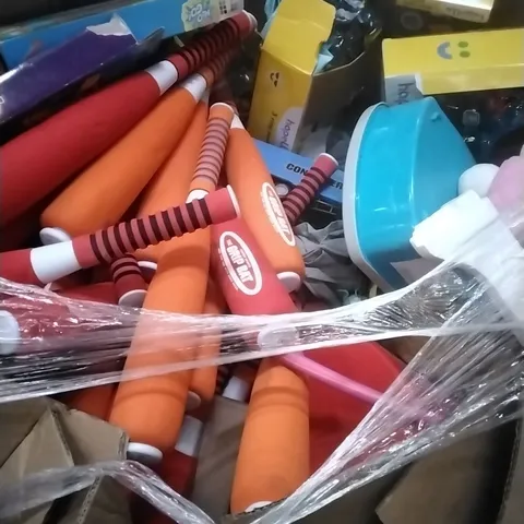 PALLET TO CONTAIN PALLET OF ASSORTED GOODS WHICH INCLUDE;KIDS TOYS, SWIMMING POOLS, BATS ETC