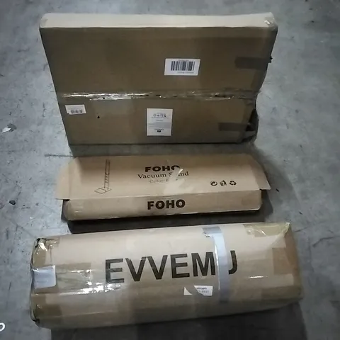 PALLET CONTAINING ASSORTED ITEMS TO INCLUDE: KIDS TOY SWIVEL CHAIR, VACUUM STAND, SHOWER THERMOSTAT AND PICTURE FRAMES ETC...