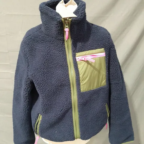 BODEN FLEECE NAVY JACKET - UK 8
