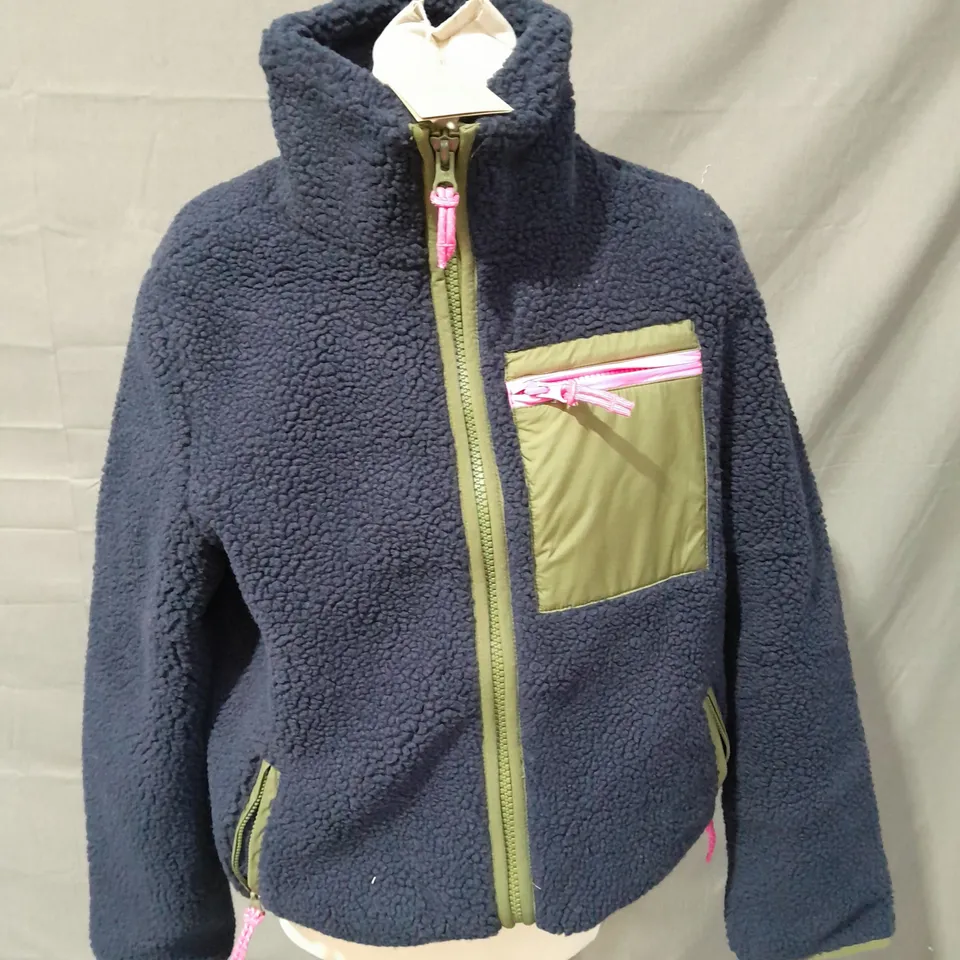BODEN FLEECE NAVY JACKET - UK 8