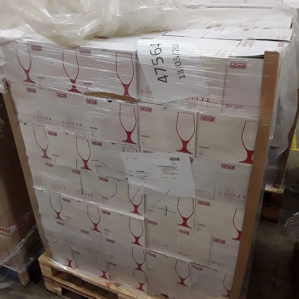 PALLET OF APPROXIMATELY 210 BOXES CONTAINING 6 RASTAL AVIERO 300ML GOBLETS  