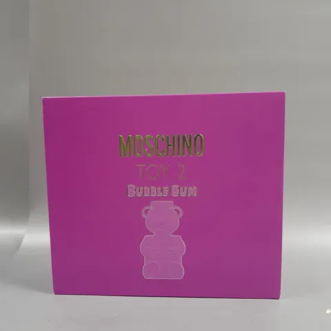 BOXED MOSCHINO TOY 2 BUBBLE GUM GIFT SET TO INCLUDE; EAU DE TOILETTE, BATH AND SHOWER GEL AND BODY LOTION