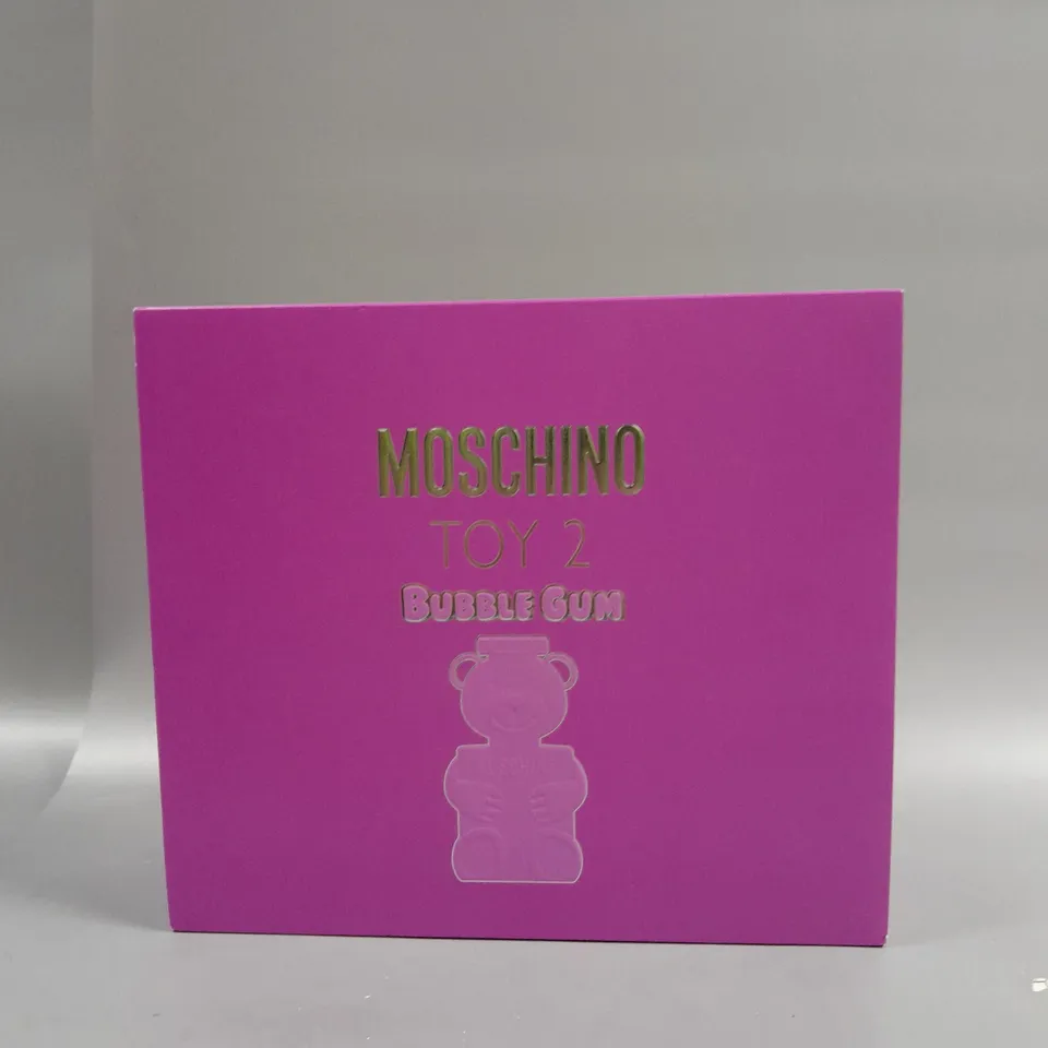 BOXED MOSCHINO TOY 2 BUBBLE GUM GIFT SET TO INCLUDE; EAU DE TOILETTE, BATH AND SHOWER GEL AND BODY LOTION RRP £65