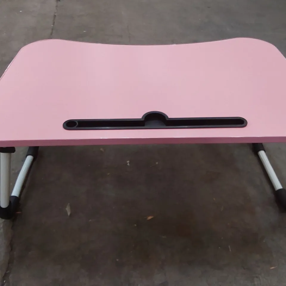 BOXED PINK FOLD OUT SMALL TABLE 