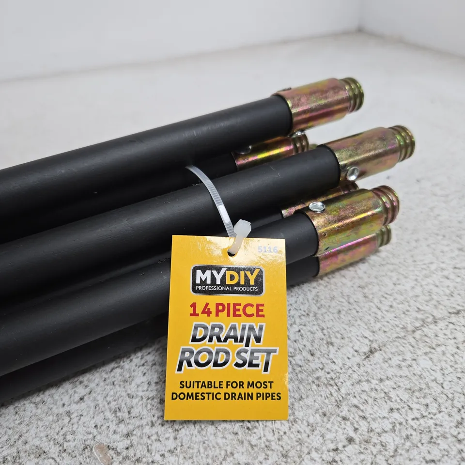MYDIY 14-PIECE DRAIN ROD SET – DOMESTIC DRAIN PIPE KIT