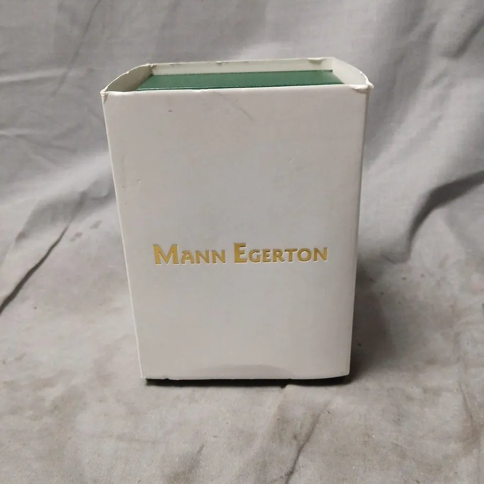 WRISTWATCH WITH ROSE-GOLD TONE CASE AND BLACK RUBBER STRAP – BOXED (MANN EGERTON)