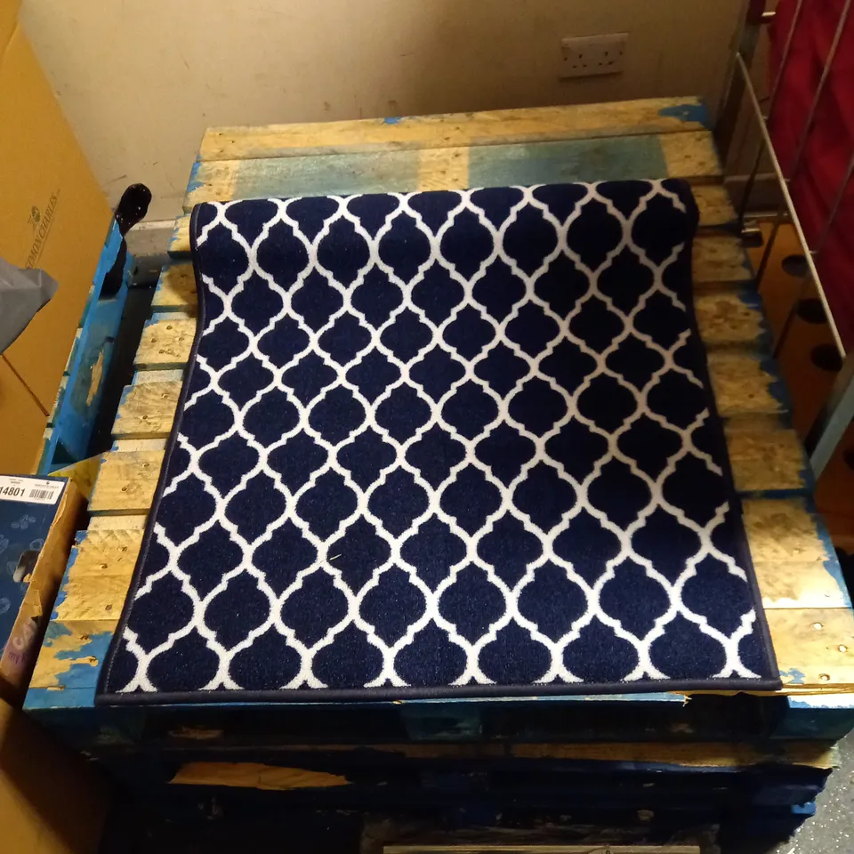 NAVY BLUE RUG - 300CM X 80CM
