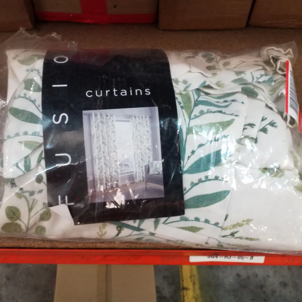FERNWORTHY COTTON ROOM DARKENING GROMMET/EYELET CURTAIN PAIR 