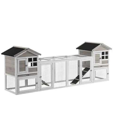 BOXED WEATHER RESISTANT RABBIT HUTCH (2 BOXES)