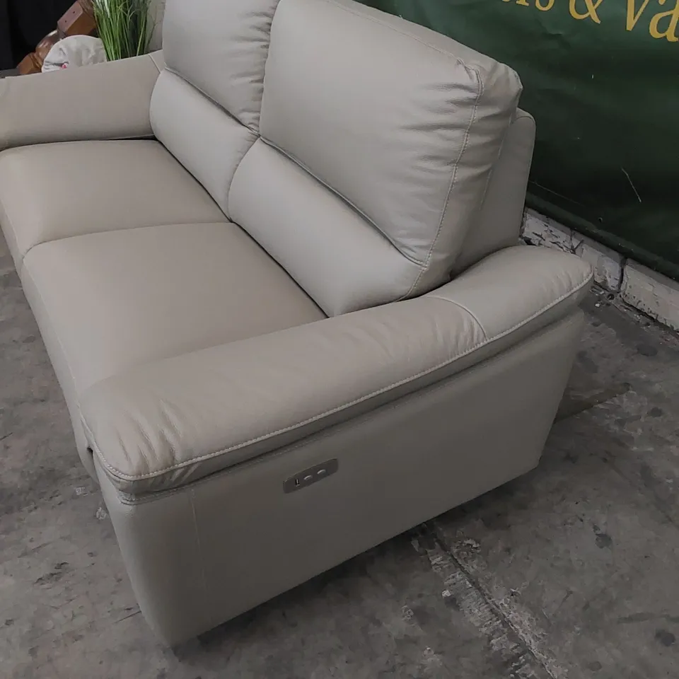 DESIGNER PAVILION 3 SEATER SOFT LEATHER ELECTRIC RECLINING SOFA