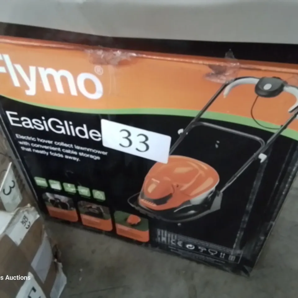 BOXED FLYMO EASIGLIDE ELECTRIC COLLECT ROTARY MOWER