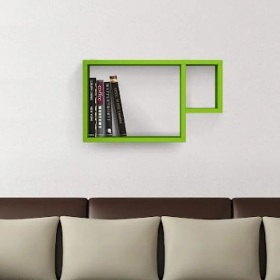 BRAND NEW BOXED GREEN TWO COMPARTMENT SHELVING UNIT