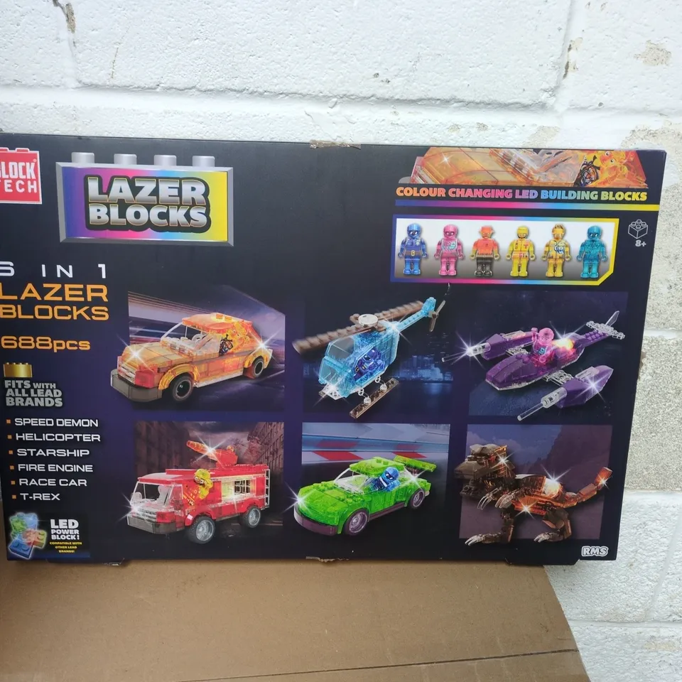 BLOCK TECH 6 IN 1 LAZER BLOCKS PLAY SET