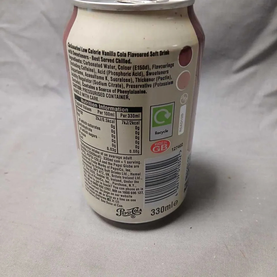 APPROXIMATELY 19 PEPSI CREAM SODA FLAVOUR – 330ML CAN, ZERO SUGAR