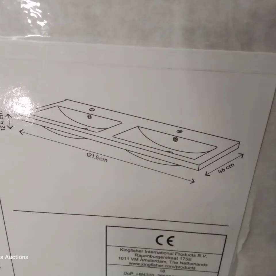 BOXED NIRA 120cm DOUBLE BOWL BASIN