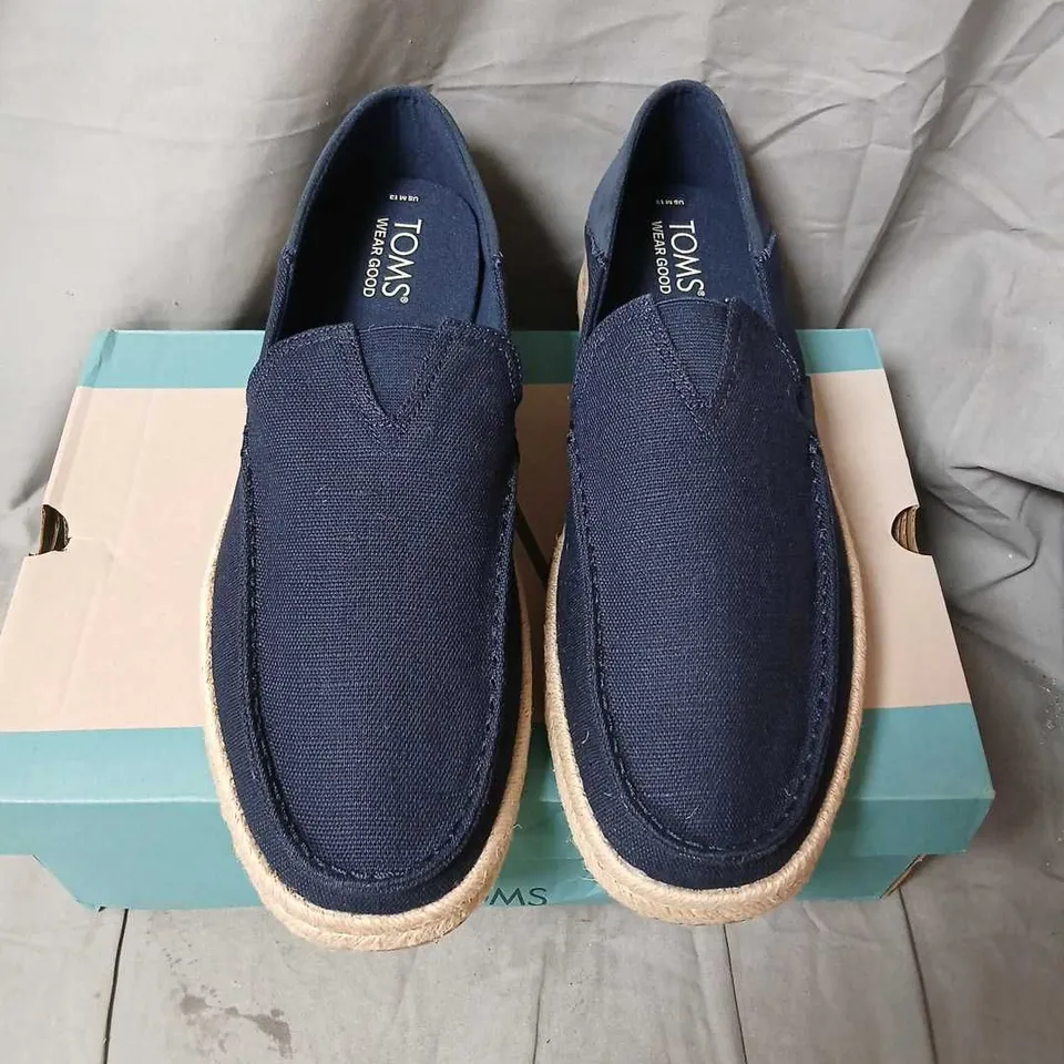 TOMS ALONSO LOAFER ROPE NAVY HERITAGE – MEN'S CANVAS/SUEDE, UK 12