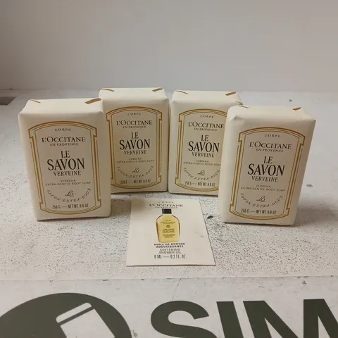 SET OF 5 L'OCCITANE EN PROVENCE ITEMS TO INCLUDE LA SAVON VERVEINE BODY SOAP ETC