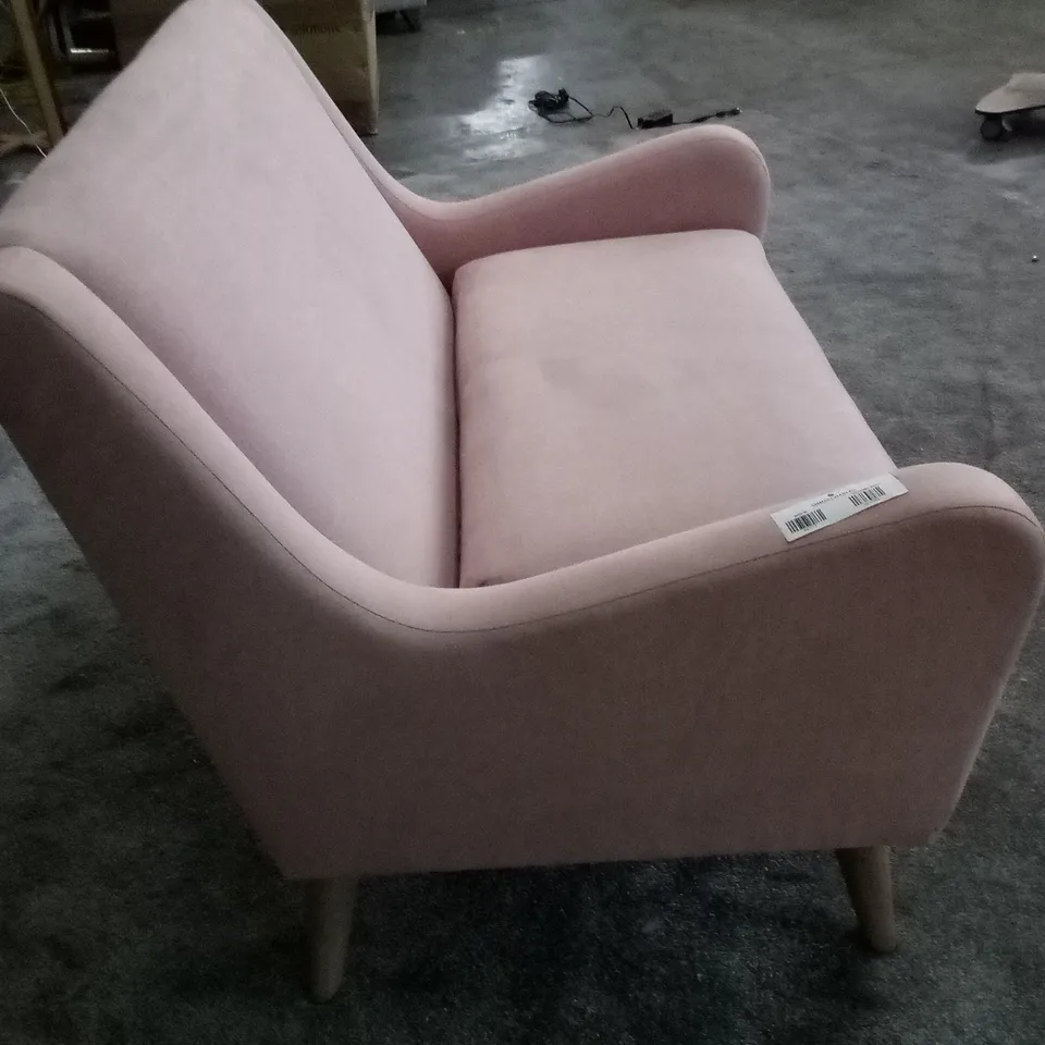 QUALITY DESIGNER LOVESEAT - PINK FABRIC