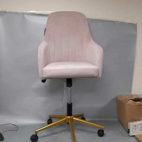 MOLBY OFFICE CHAIR - PINK - COLLECTION ONLY
