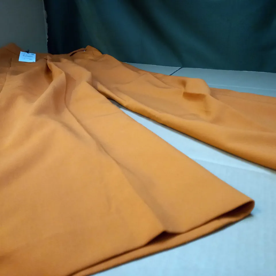 ZARA BURNT ORANGE WIDE LEG TROUSERS - MEDIUM
