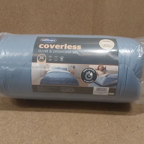 BAGGED SILENTNIGHT COVERLESS DUVET AND PILLOWCASE SET - SINGLE