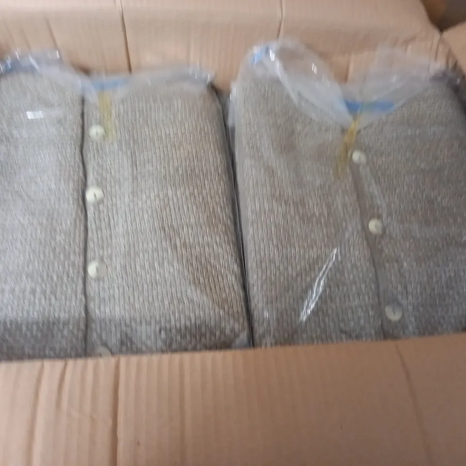 LOT OF APPROXIMATELY 40 V-NECK BUTTON CARDIGANS - SIZE UNSPECIFIED