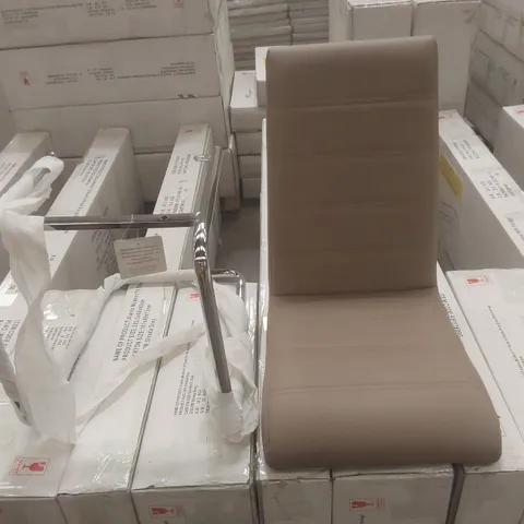 BOXED SET OF 2 FAUX LEATHER DINING CHAIRS