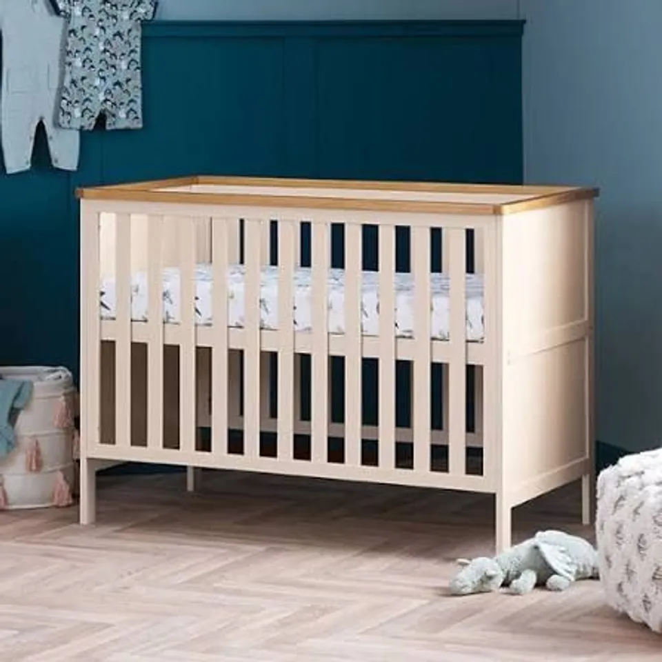 BOXED OBABY EVIE MINI COT BED - CASHMERE (1 BOX)