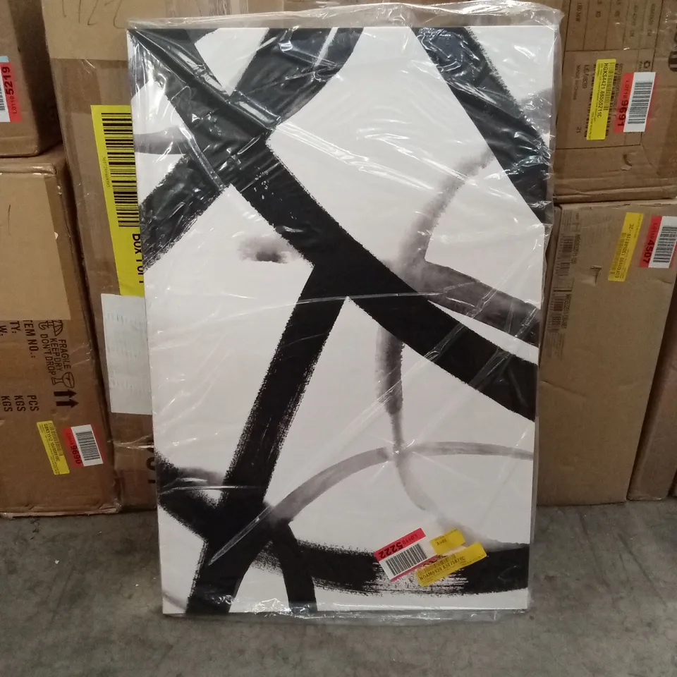 BAGGED MONOCHROME RIPPLE II BY GRACE POP - PAINTING PRINT ON CANVAS