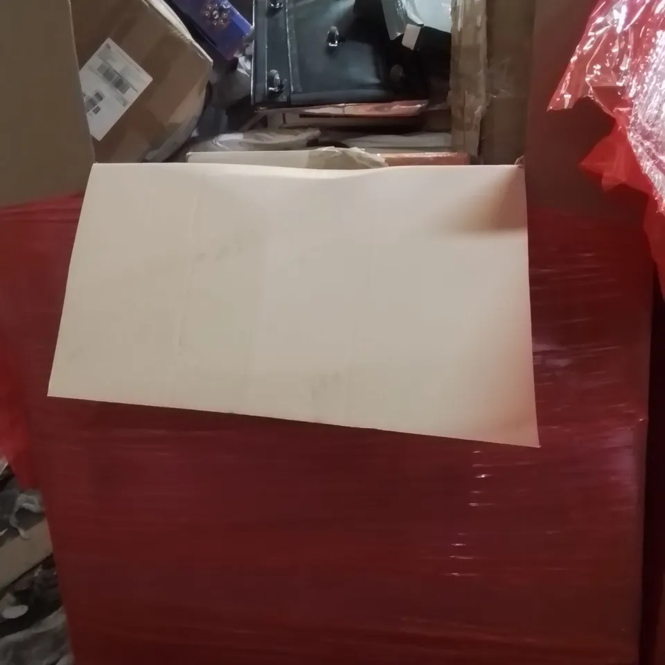 PALLET OF ASSORTED HOUSEHOLD GOODS AND PRODUCTS TO INCLUDE;PLAY KITCHEN SET,TOILET SEAT, SLOT TRACK RACING,STORAGE RACK AND OTHER ASSORTED ITEMS...