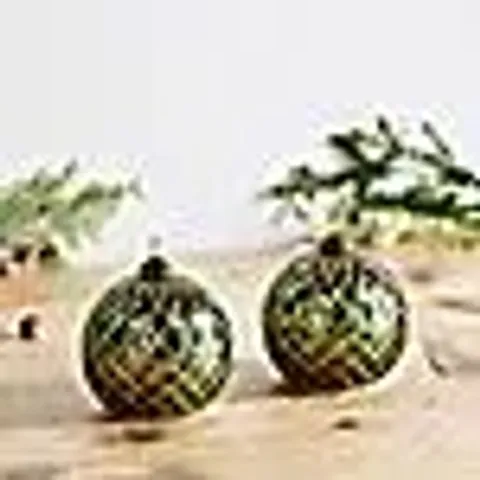 FESTIVE SET OF 2 WAX LED CANDLE IN GLASS DECORATIVE BALL