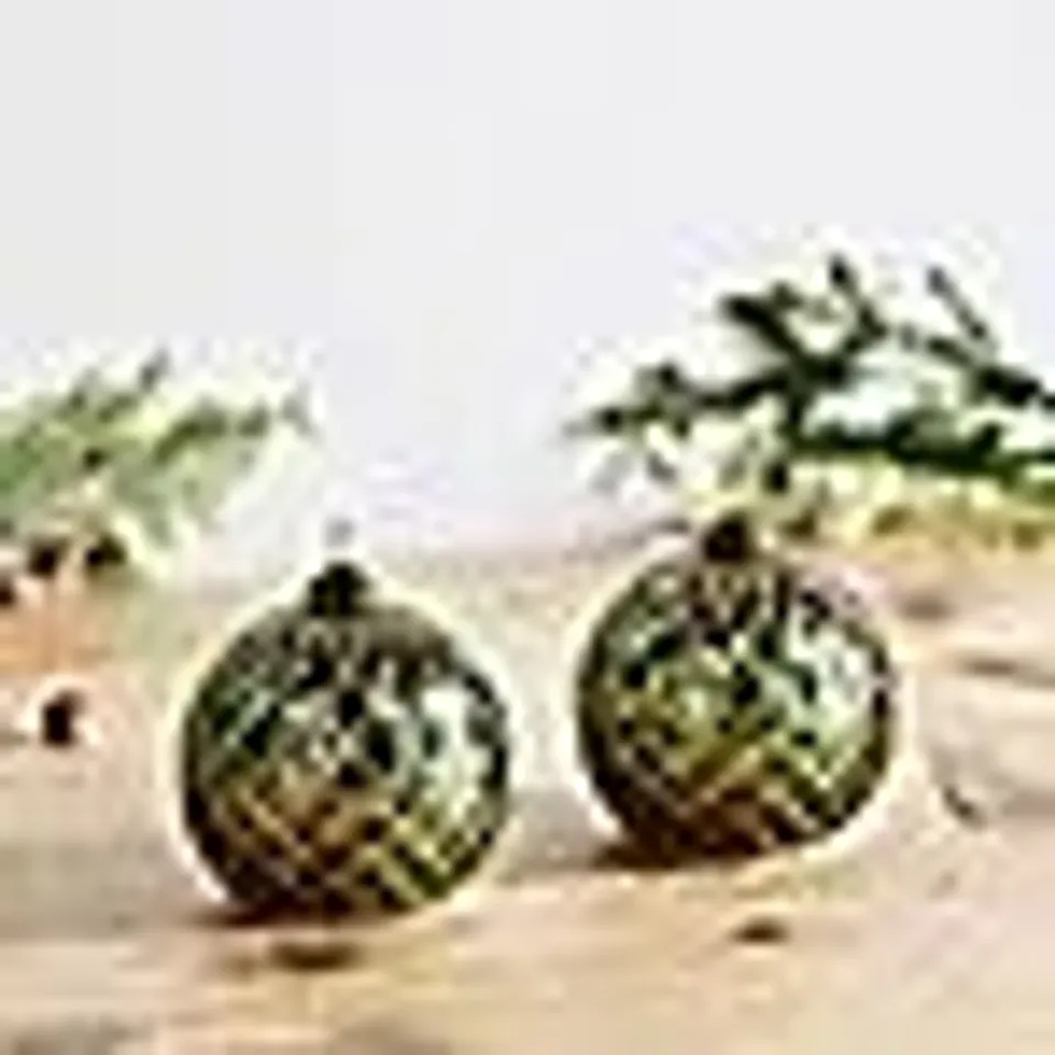 FESTIVE SET OF 2 WAX LED CANDLE IN GLASS DECORATIVE BALL