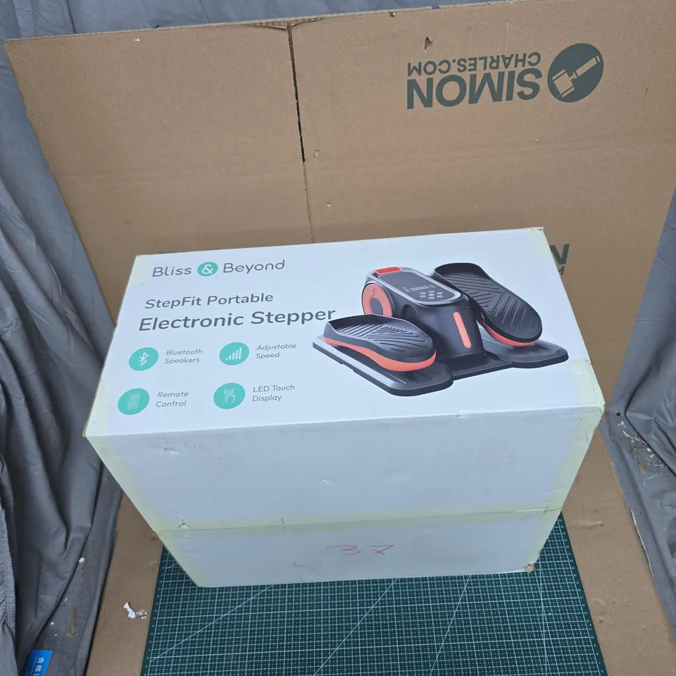 BLISS & BEYOND STEPFIT PORTABLE ELECTRONIC STEPPER – BOXED