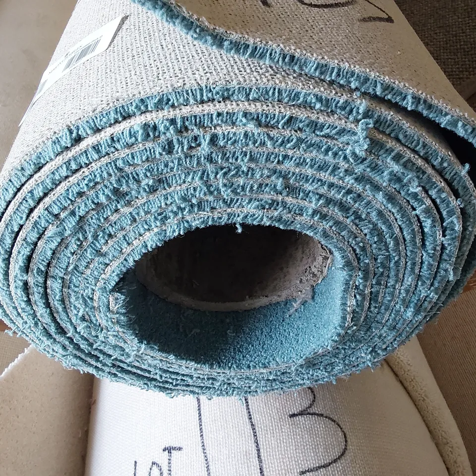 ROLL OF QUALITY TARDEBIGGE TURQUOISE CARPET APPROXIMATELY  6.65m x 4m