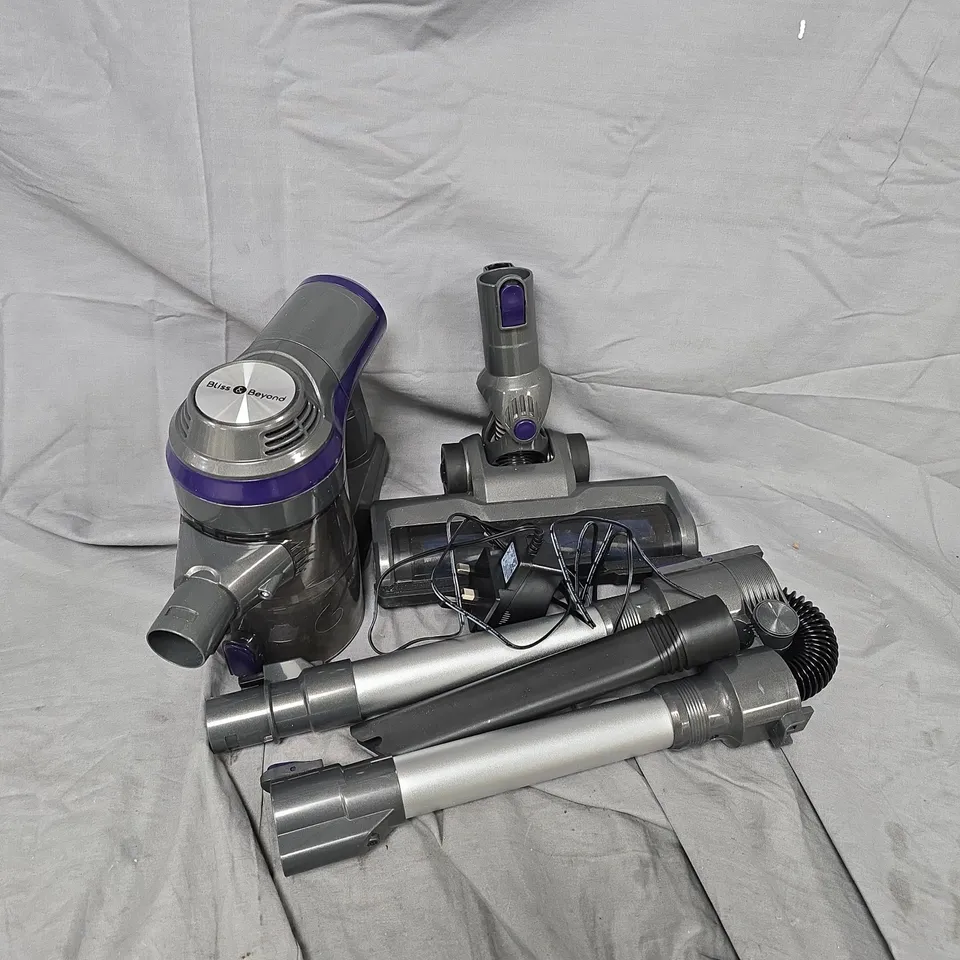 BLISS & BEYOND CORDLESS HANDHELD VACUUM CLEANER B-845 WITH ATTACHMENTS