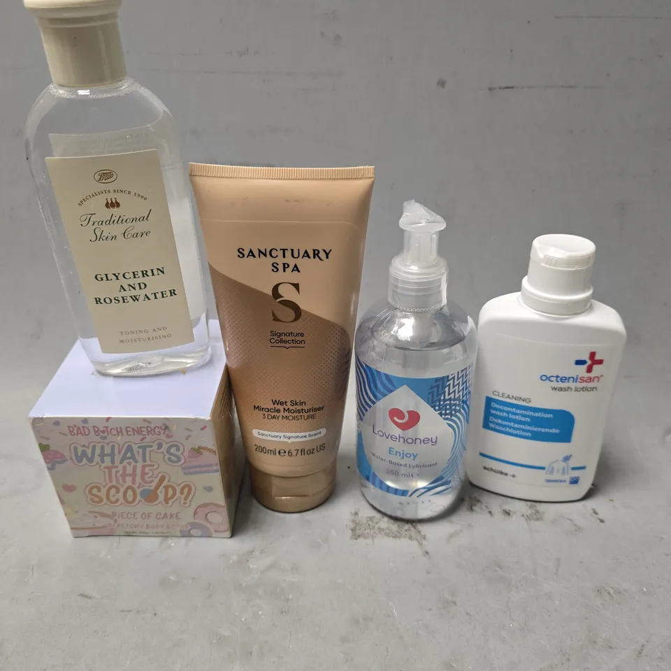 APPROXIMATELY 20 ASSORTED HEALTH & BEAUTY ITEMS TO INCLUDE - SANCTUARY SPA MOISTURISER , LOVE HONEY WATER BASE LUBE ETC