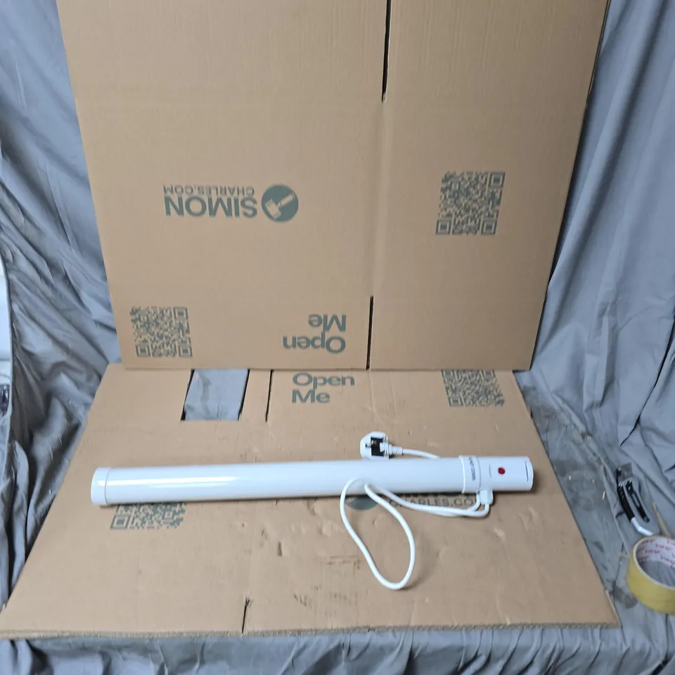 BOX OF APPROXIMATELY 18 ASSORTED ITEMS TO INCLUDE: OYPLA 120W TUBULAR HEATER