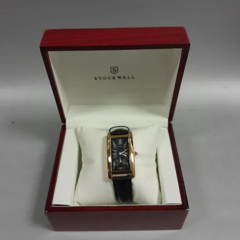 MENS LA BANUS WATCH – GOLD COLOUR CASE – LEATHER STRAP