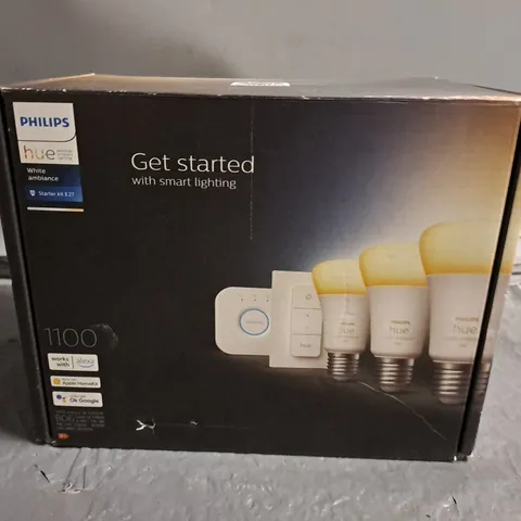 SEALED PHILLIPS HUE WHITE AMBIANCE E27 STARTER KIT