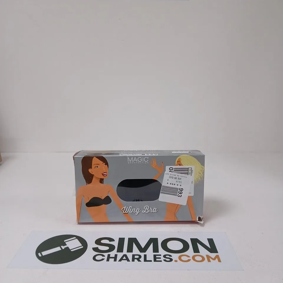 WING BRA BY MAGIC BODYFASHION – BLACK STRAPLESS BRA - D CUP