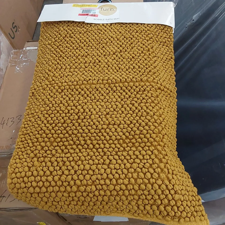 BOBBLE RECTANGLE BATH MAT - OCHRE // SIZE: 50 X 80cm