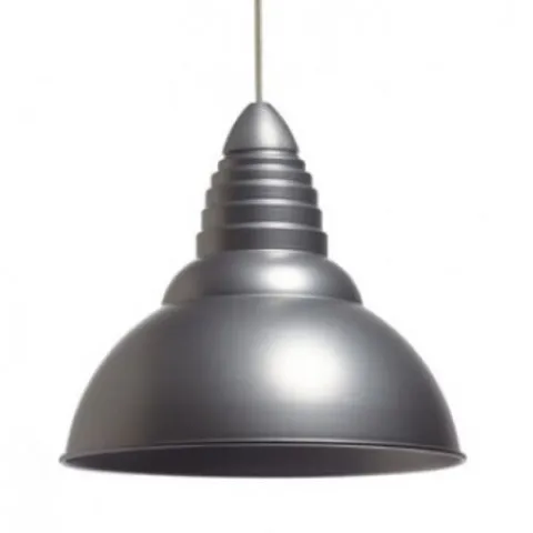 BOXED GALLIS RUGBY 1 LIGHT  MINI PENDANT, GREY  - 27CM H