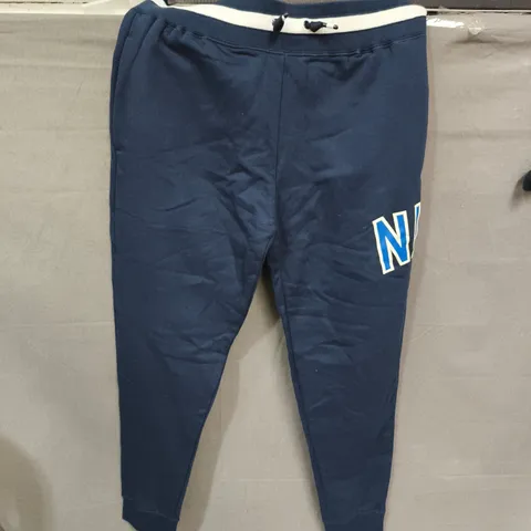 NIKE MEN'S NAVY JOGGING BOTTOMS WITH WHITE DRAWSTRING SIZE L