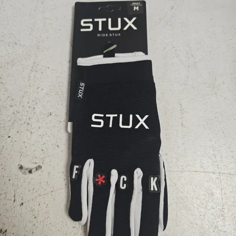 STUX RIDING GLOVES – ADULT M, BLACK