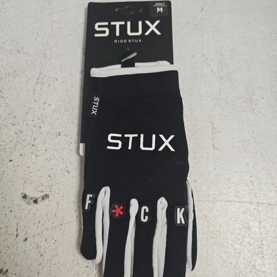 STUX RIDING GLOVES – ADULT M, BLACK