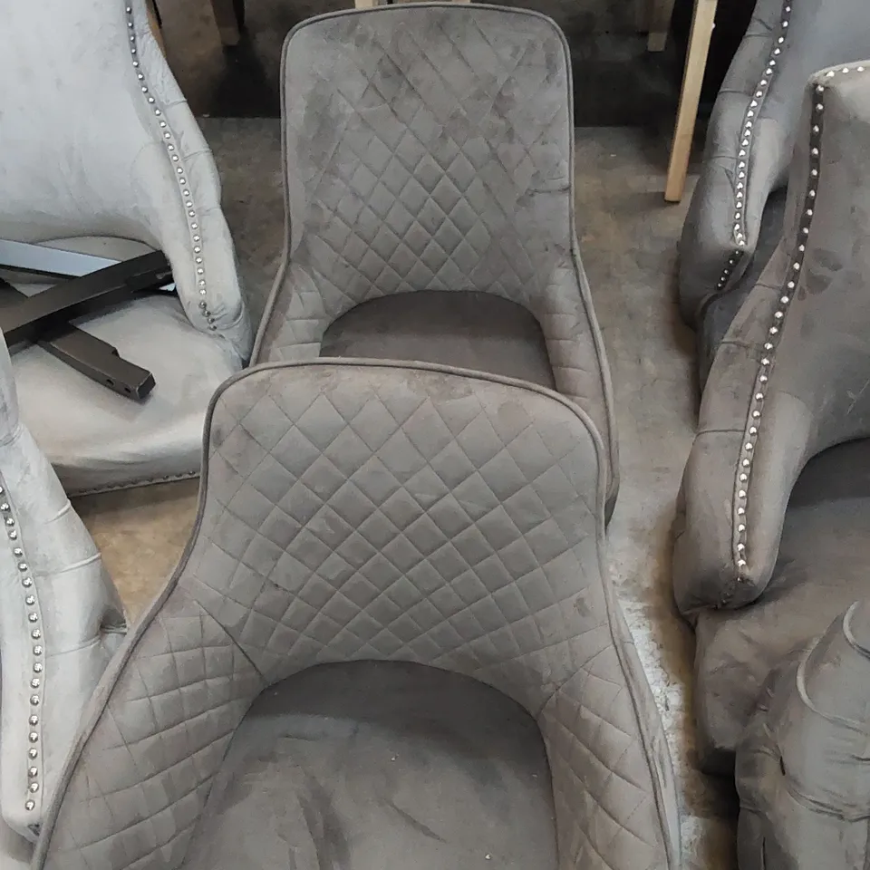 3 X ASSORTED DINING CHAIR SEATS IN GREY 